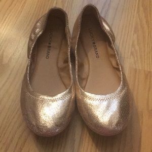 Lucky Brand Rose Gold Emmie ballet flats